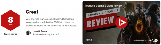 《龙之信条2》IGN评测8分 亮点不少却缺点明显